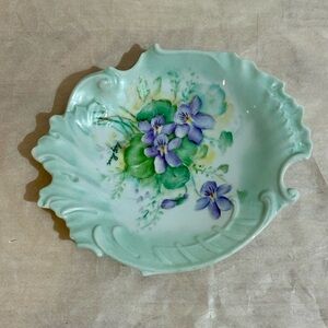 Vtg Hand Painted Porcelain Plate – Signed Betty Stark– Vintage Floral Decorative